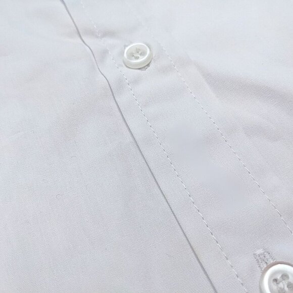 NWOT PARKE White Bubble Down Cropped Blouson Poplin Shirt Boho Normcore Size L - Picture 2 of 10